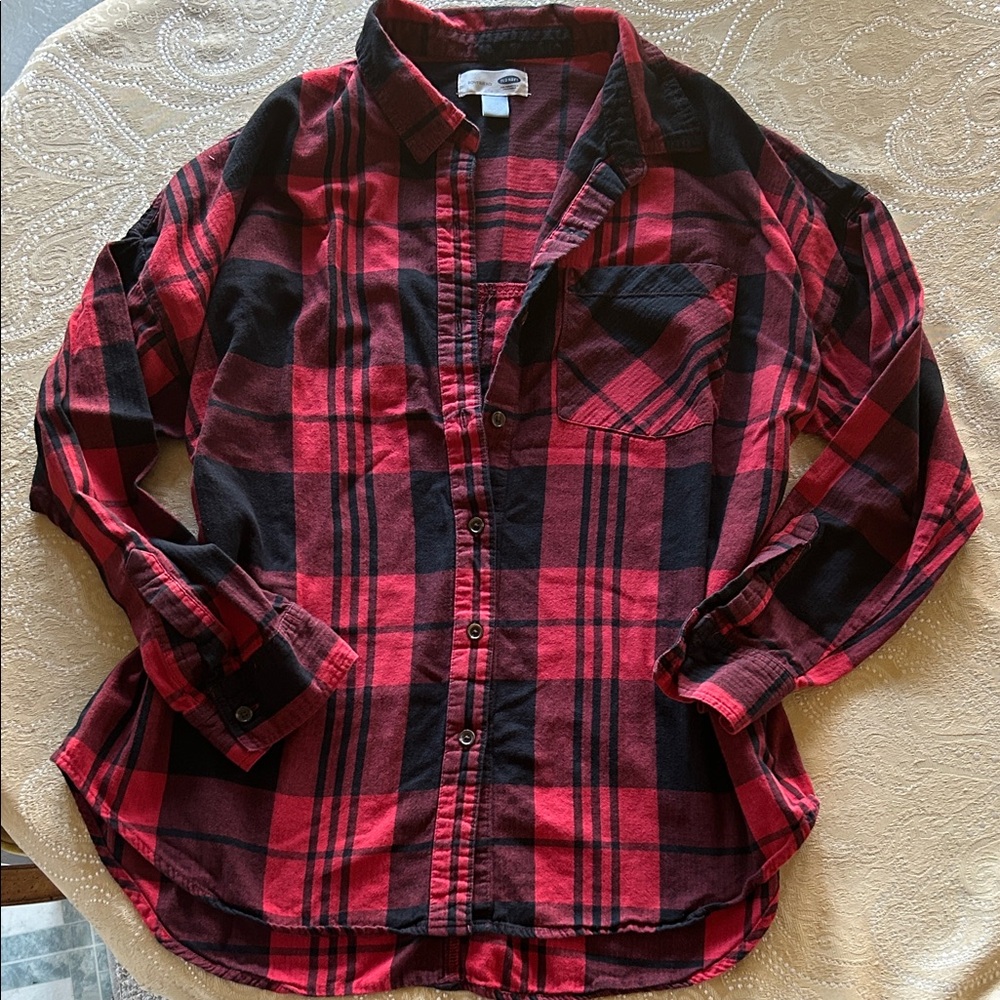 Plaid Woman Shirt - Red and Black